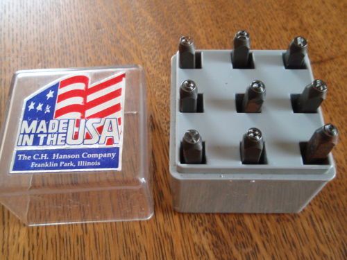 Set of Number Punches Hansen Made in America Punch