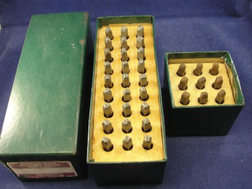Greenfield steel stamp machine made letter &amp; numbers stamps tool 36pc set for sale