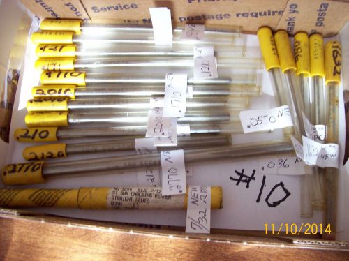 REAMERS, NEW, High Speed Steel. 17 pcs.--#10
