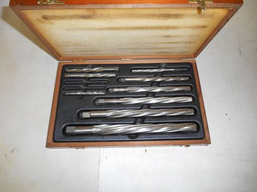 Vintage apt high speed drill bit 155-2 reamer set w 9 of 11 pieces, original box for sale