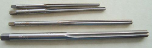 4 straight flute hand reamers 3/16, 4/0, 5/0, 1/8 USAAF