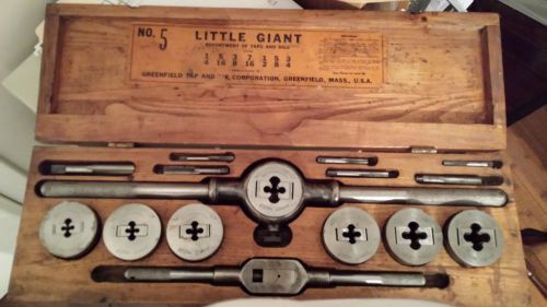 GREENFIELD LITTLE GIANT #5 VINTAGE TAP AND DIE SET WELLS BROTHERS CO.