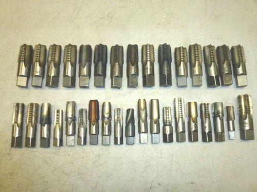 LOT of (34) ASSORTED PIPE THREADING TAPS, RANGE 3/8&#034; to 3/4&#034;