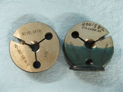 3/8 24 UNF 3A THREAD RING GAGES .375 P.D. = .3479 &amp; .3450 MACHINIST GUAGE TOOLS