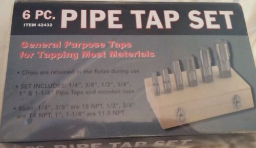 Heat Treated Carbon Steel Harbor Freight Tools 6 Piece Pipe Tap Set