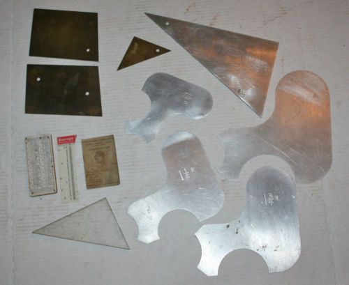 Vintage machinists items patterns blocks 1960&#039;s union card etc. brass aluminum for sale