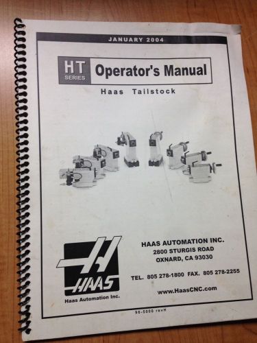 HAAS Tailstock Operators Manual # HT Series June 2004