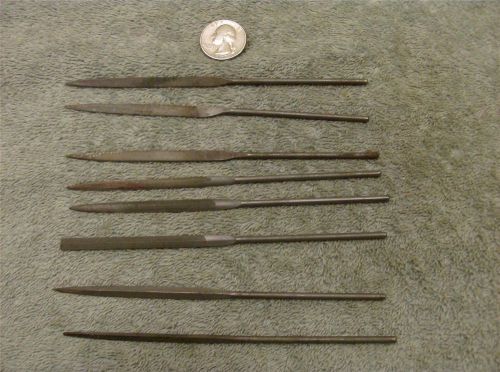 LOT OF 8 UNKNOWN MAKER 6 IN. JEWELERS/GUNSMITH FILES