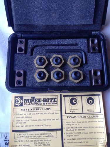 MACHINIST LATHE TOOLS MITEE BITE CLAMPING SYSTEM MODEL#TSN-625 CASE &amp; PAPERS