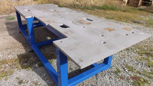 Welding table, big 128in x 48in x 30in high, 1.0  in thick al top, hvy st frame for sale