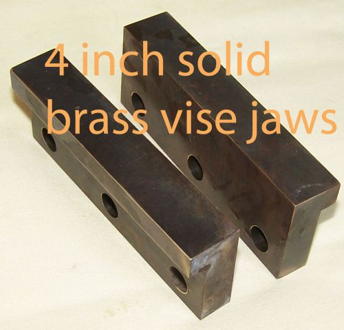 VISE JAWS SOLID BRASS 4 INCH