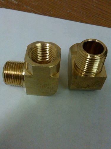 1/2&#034; INCH NPT STREET ELBOW 90  DEGREE BRASS FITTING *SHIPS FREE TO US 48 STATES*