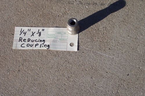 Reducing coupling 1/4&#034; x 1/8&#034; stainless steel 150# psi pipe fitting npt for sale