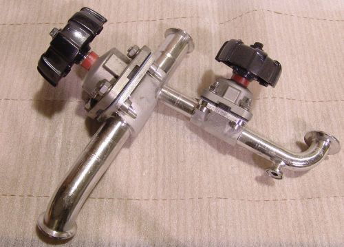 Sanitary valve special double tri clover 1  1/2 &#034; , 1&#034; , 3/8&#034; , 316ss for sale