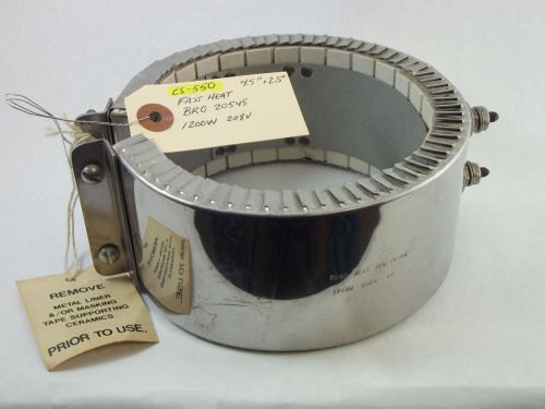 (CS-550) Ceramic Band Heater 4.5&#034; ID 1200W 208V Fast Heat Co.