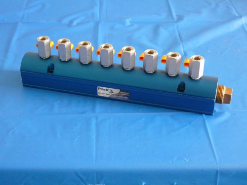 Aluminum Water Manifold - 1&#034; Inlet with (8) 1/4&#034; ports.