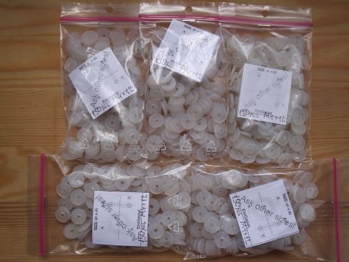 750 pcs. x silicone rubber washer od 12mm x id 4mm (m4) x 2mm thk screws white for sale