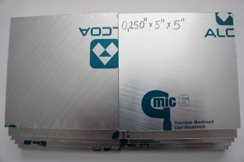 Mic- 6 cast tooling aluminum plate 12pcs. x 1/4&#034; x 5&#034; x 5&#034; for sale