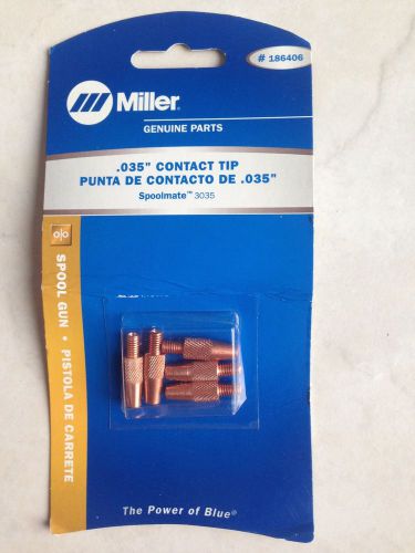 Miller .035&#034; Contact Tips 186406 for Spoolmate 3035 Package of 5