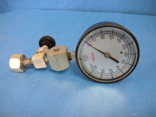 U.s. gauge co. oxygen indicator 0 - 55 atm. with parr valve for sale