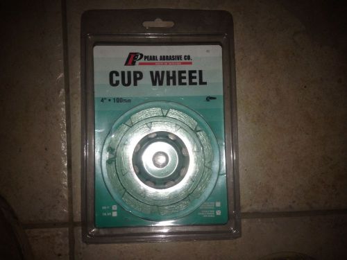Pearl abrasive double row segmented cup wheel 4 x 5/8 -11 diamond coated for sale