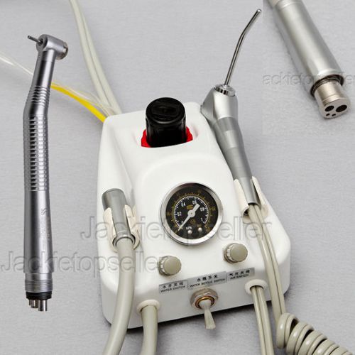 Dental Portable Turbine Unit work w/Compressor Air Water Syringe High Handpiece