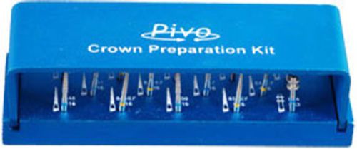 Pivo 14 diamond dental bur crown preparation kit (airrotor) for sale
