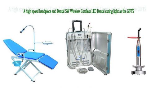 Dental portable turbine delivery unit air compressor 2h and new portable chair for sale