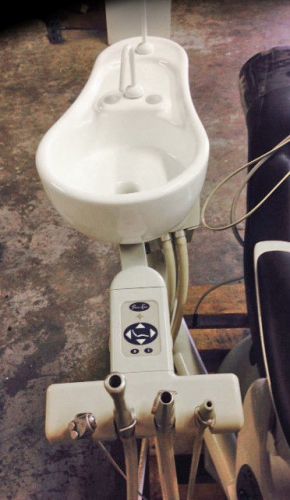 Pelton &amp; crane dental cuspidor w/ assistant&#039;s instrumentation arm vacuum package for sale