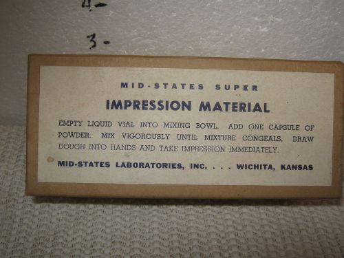 MID - STATES LABORATORIES SUPER IMPRESSION MOLDING MATERIAL WICHITA KANSAS