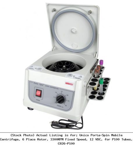 Unico porta-spin mobile centrifuge, 6 place rotor, 3300rpm fixed : c826-p100 for sale