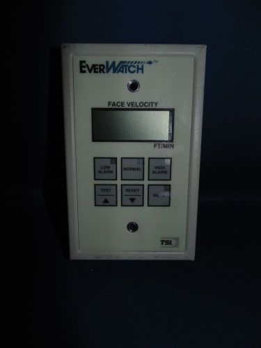 Everwatch TSI Face Velocity Fume Hood Monitor Model 8610 P/N: 800515