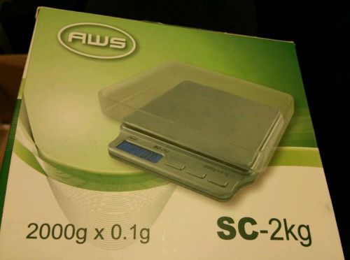 New aws sc-2kg pocket scale 2000g x 0.1 gram ounce troy scales for sale