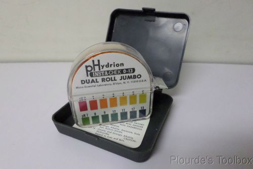New pHydrion Insta-Chek 0-13 Dual Jumbo Roll pH Test Paper Dispenser, DJ903