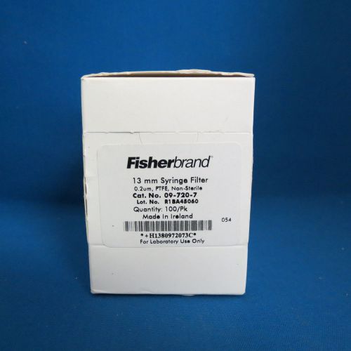 Qty 60 fisherbrand 13mm syringe filter ptfe 0.2µm # 09-720-7 for sale