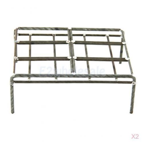 2x 6-hole square test sample cupel holder rack tray stand for alumina crucible for sale