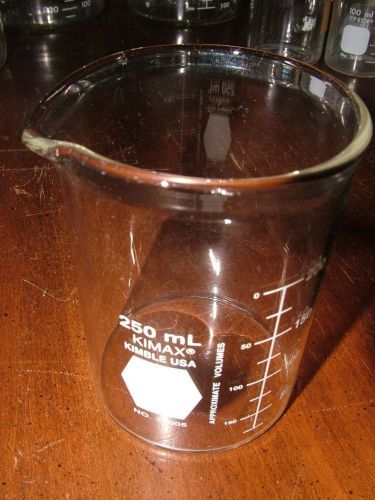 Pyrex and kimax 250 ml glass beaker for sale