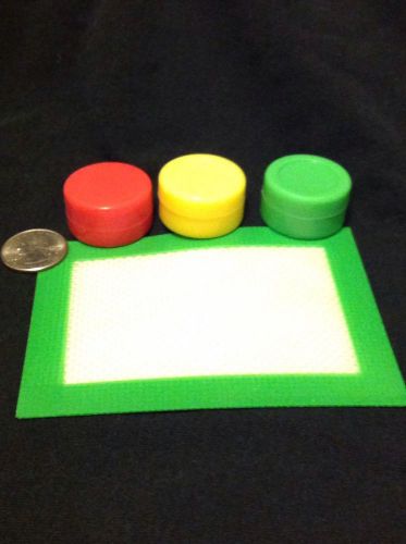Silicone non stick mat slick pad and 3 jars !!!! for sale