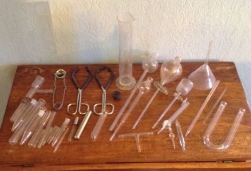 Lot 32 scientific glass lab supplies pyrex kimax funnel centrifuge test tubes for sale