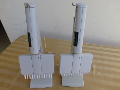 Lot of 2 LabSystems Finnpipette multichannel Pipettes 50uL &amp; 300uL with charger