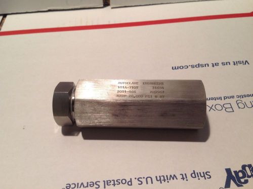 Autoclave Engineers 20,000 PSI Stainless Steel Check Valve 101A-7105 #1