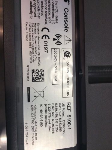 Stryker TPS Console 5100-1