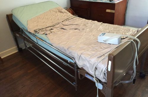 Invacare Semi-Electric Hospital Bed w/ Electric Air Matress &amp; Bed Rails