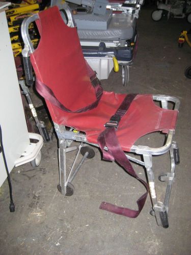 STAIR CHAIR: Ferno Model 42 Stair Chair (NEW chest-seat-foot straps &amp; backrest)