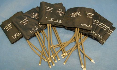 1 lot of 10 critikon dura-cuf bp cuffs - adult #2203 and adult long #2206 for sale