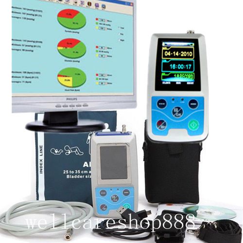 24hrs Ambulatory Blood Pressure Monitor ABPM Holter NIBP MAPA free software A+