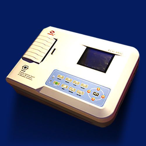 3 Channel ECG EkG Machine Electrocardiograph Contec ECG300G, 3.5&#034; TFT Color LCD
