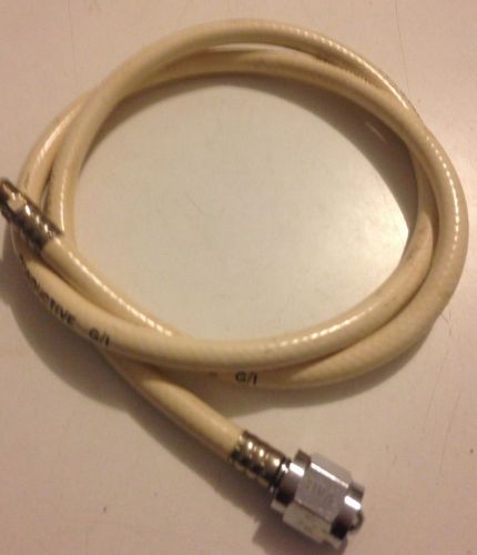 vacuum hose,medical  w/ DISS fem.hex vac.&amp; 1,8&#034;NPT conect.,40&#034;, white conductiv