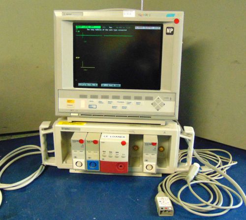 Agilent neonatal v 26 c patient monitor with leads - powers on! - s513 for sale