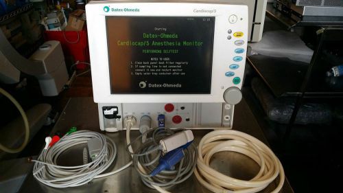 Datex Ohmeda CardioCap 5 (ECG, NIBP, SpO2, CO2, P1/P2,T1/T2, Recorder) Updated!